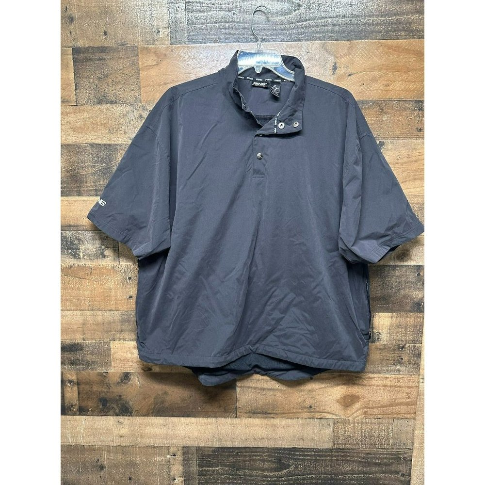 Ping‎ Collection Golf Men's Short Sleeve 1/4 Button Windbreaker Size X-Large